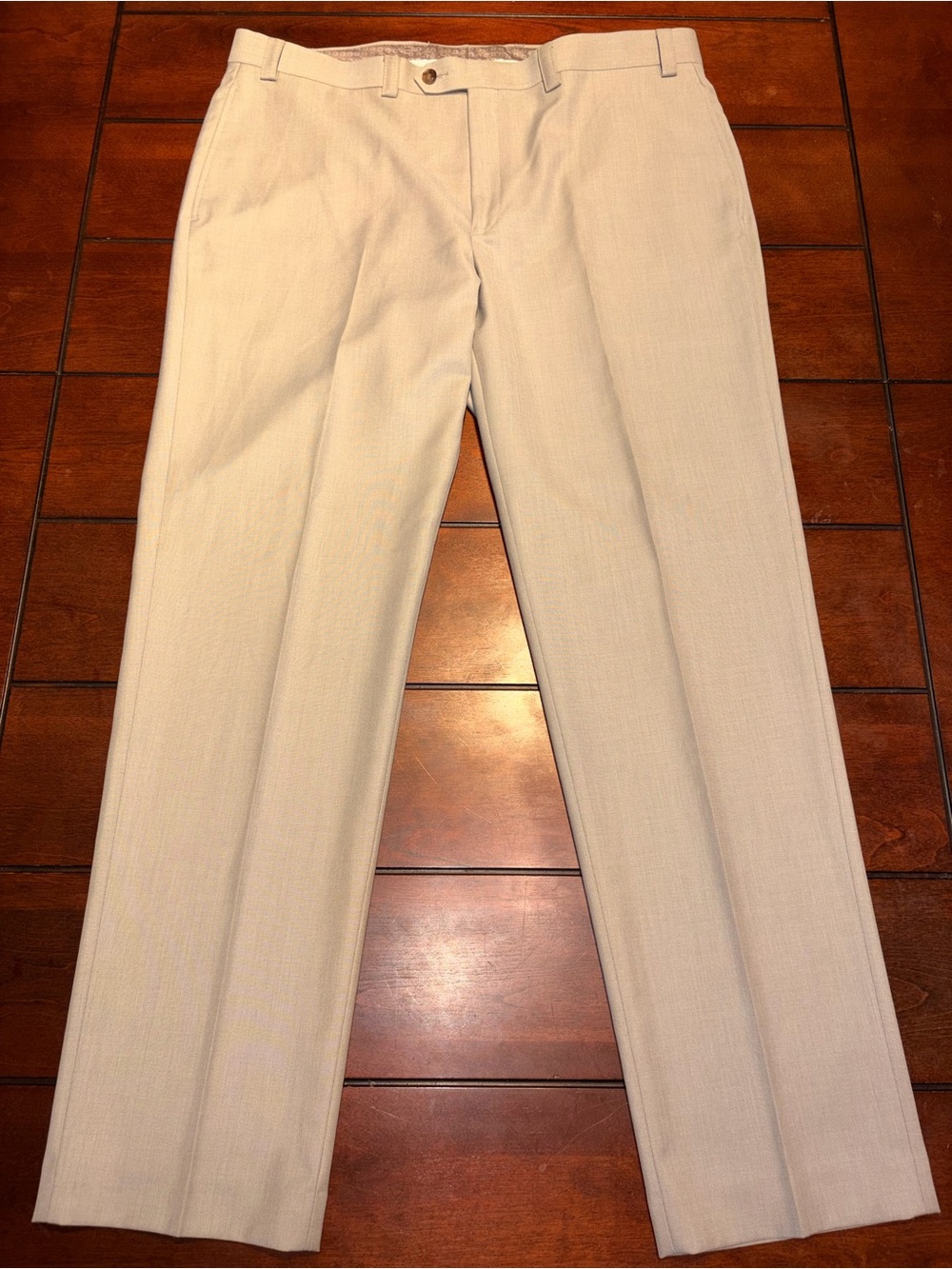 NWOT Lauren Ralph Lauren Men’s Dress Pants 38x32 Light Tan Flat Front